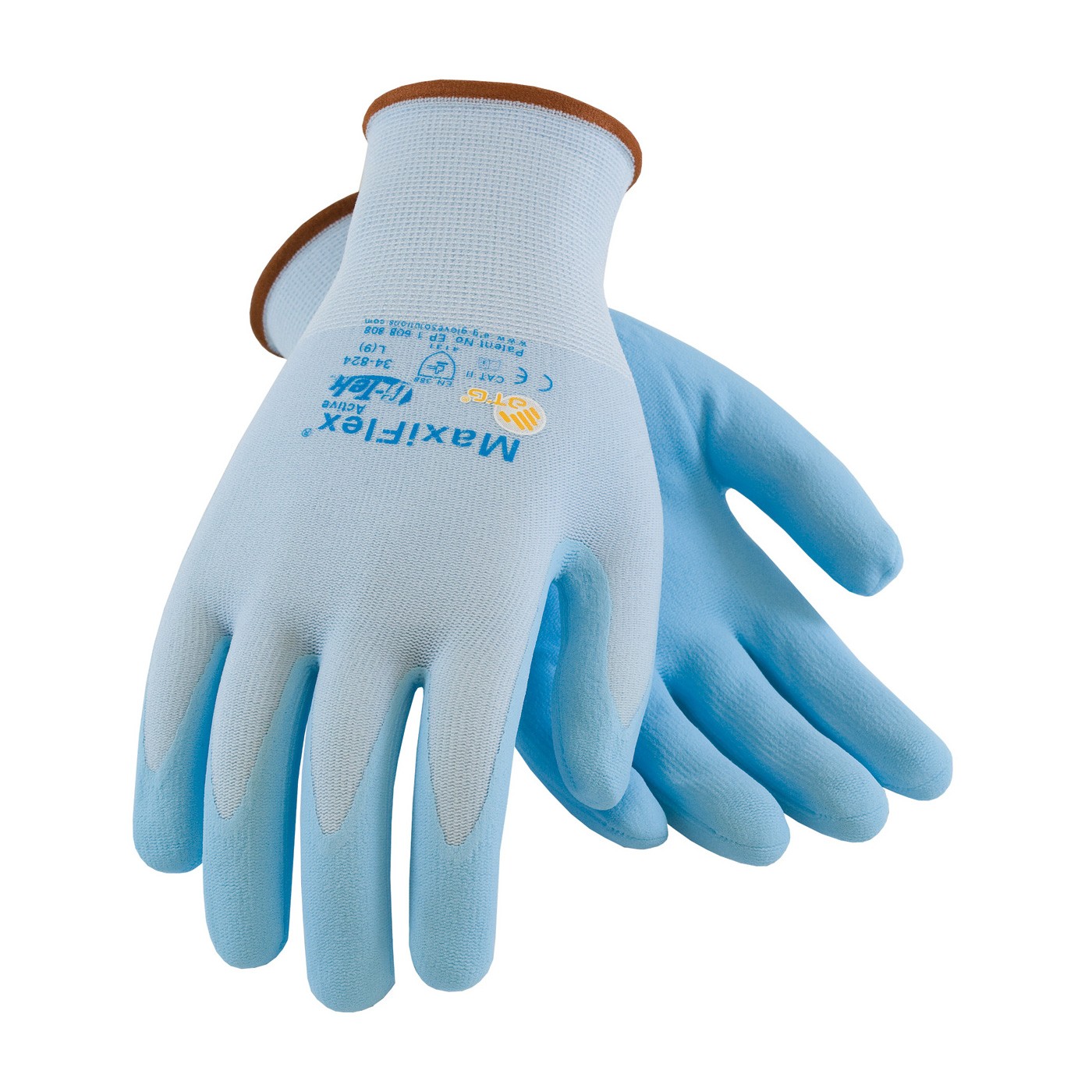 Glove Micro Foam Blue Nitrile Coated Palm & Finger w/ Lotion Med 12DZPR/CS