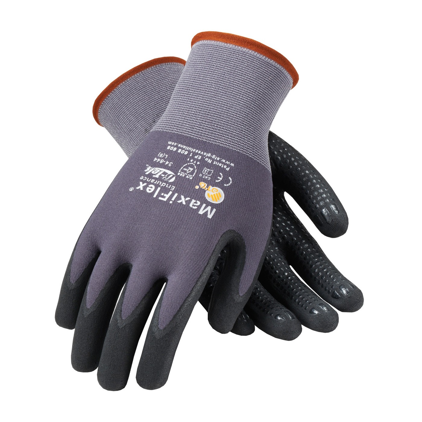 Glove Micro Foam Black Nitrile Coated Dotted Palm & Finger Medium 12DZPR/CS