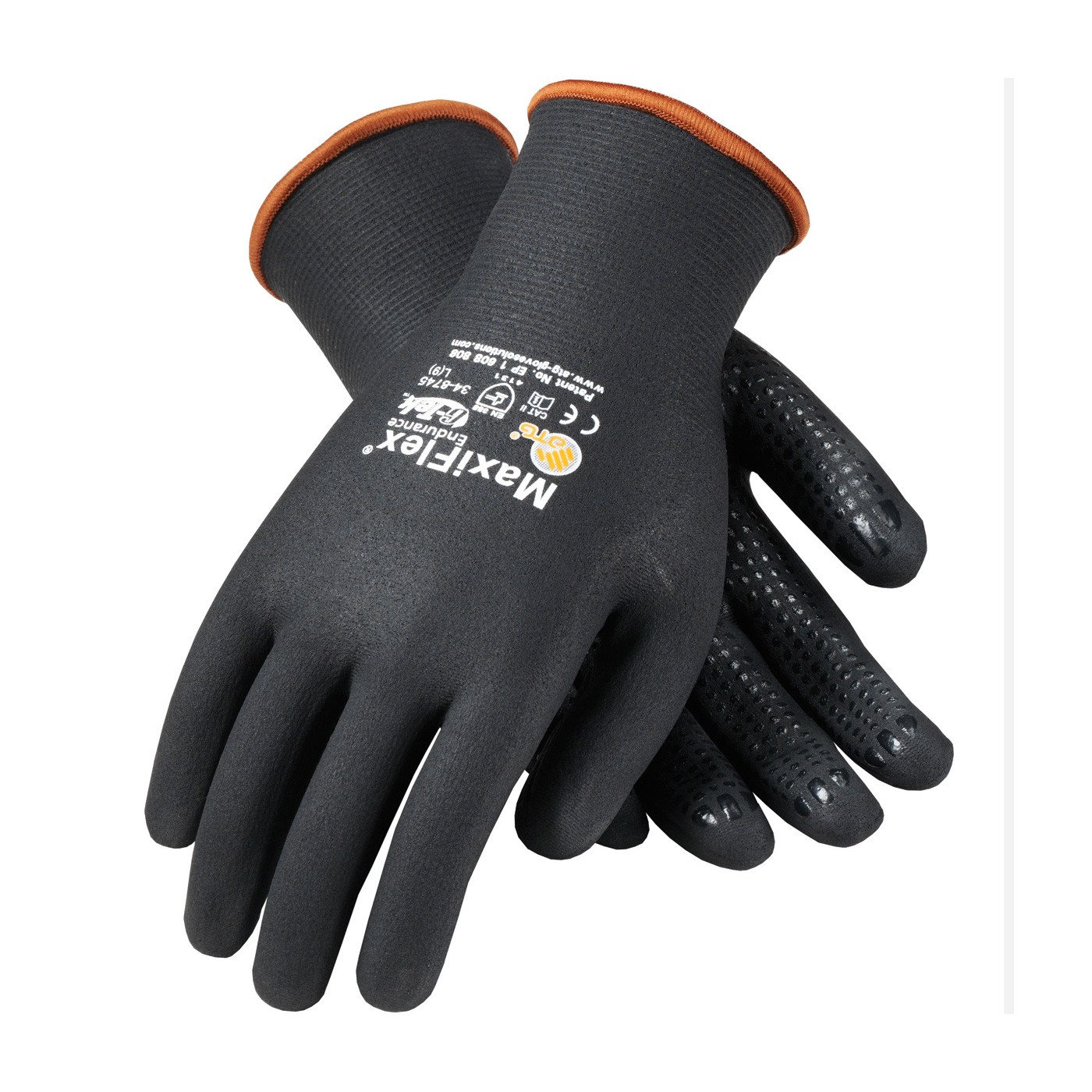 Glove Micro Foam Black Nitrile Coated Full XLarge 12PR/PKG