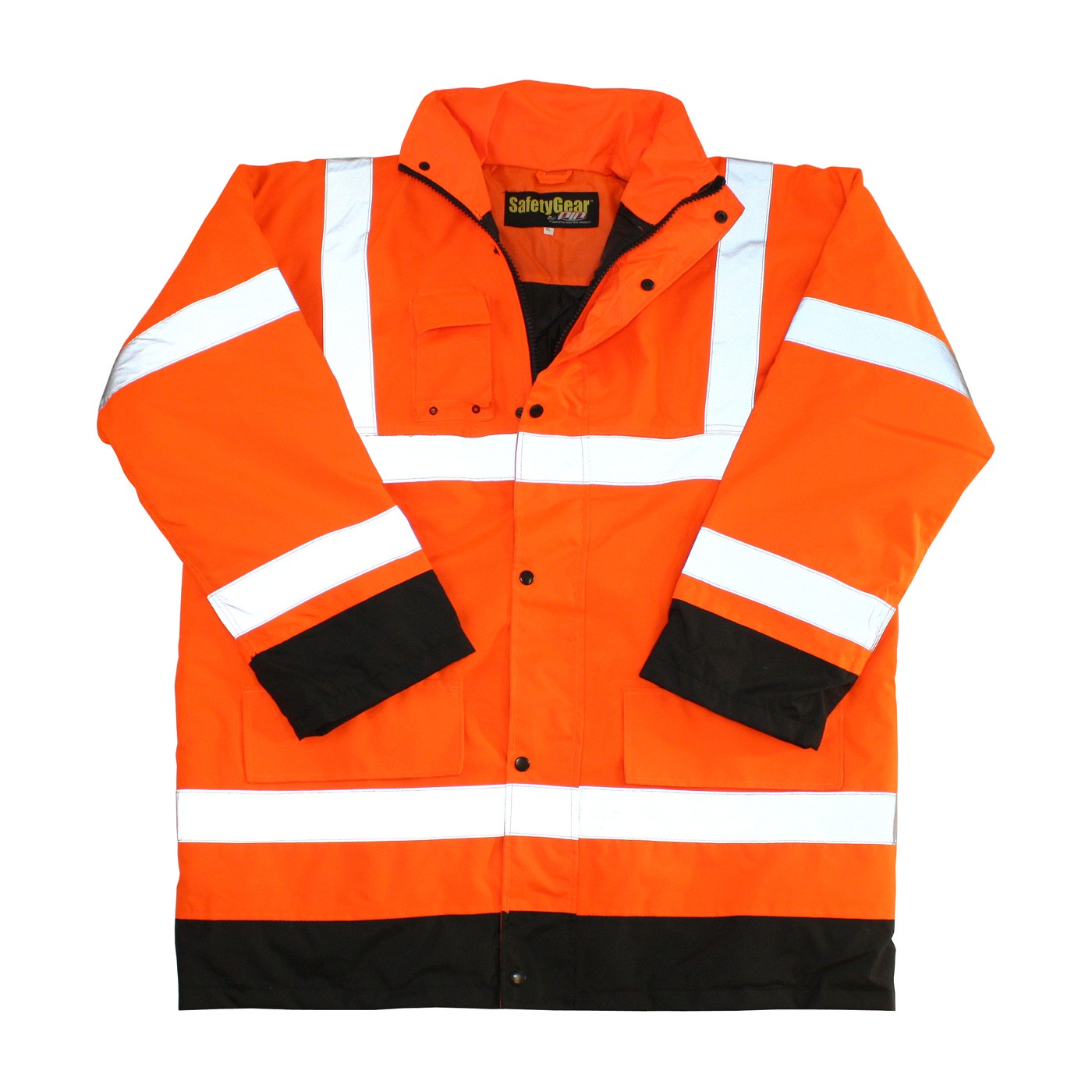 Class 3 Coat, Quilted Insulation, Blk Trim, Zip Cl. Hd 2in. Tape, OR Size 2X-Large