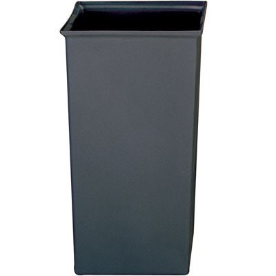 Rigid Liner, Square, Plastic, 24 2/3 gal, Gray
