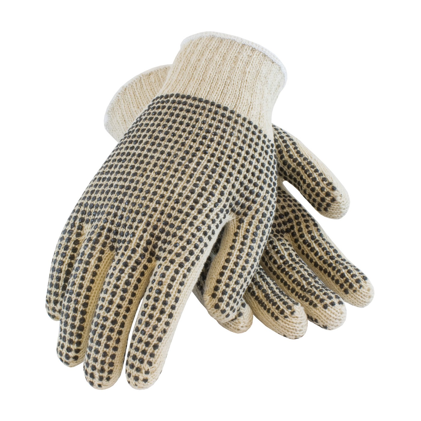 Cotton/Polyester, 7G Reg Wgt, Two Side Wht. Dot Pattern Size Large