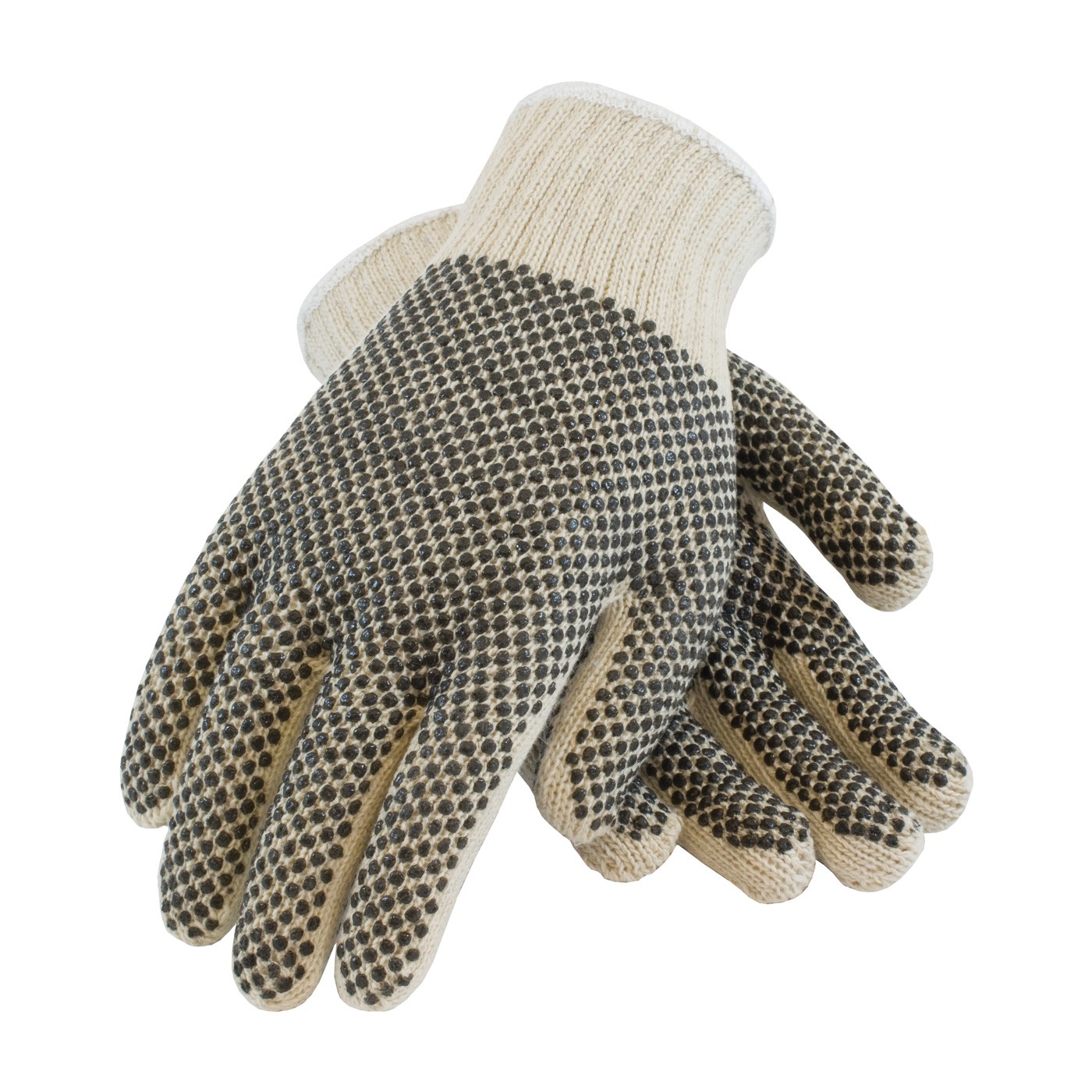 PVC Coated Cotton/Polyester Knit Work Double-Sided Dots Work Gloves Large -  DOT