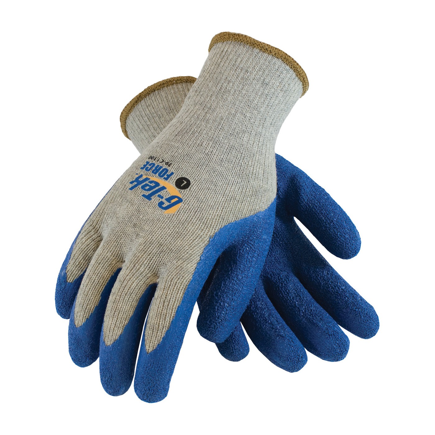 Glove Cotton/Poly Latex Coated Blue Large 6DZPR/CS