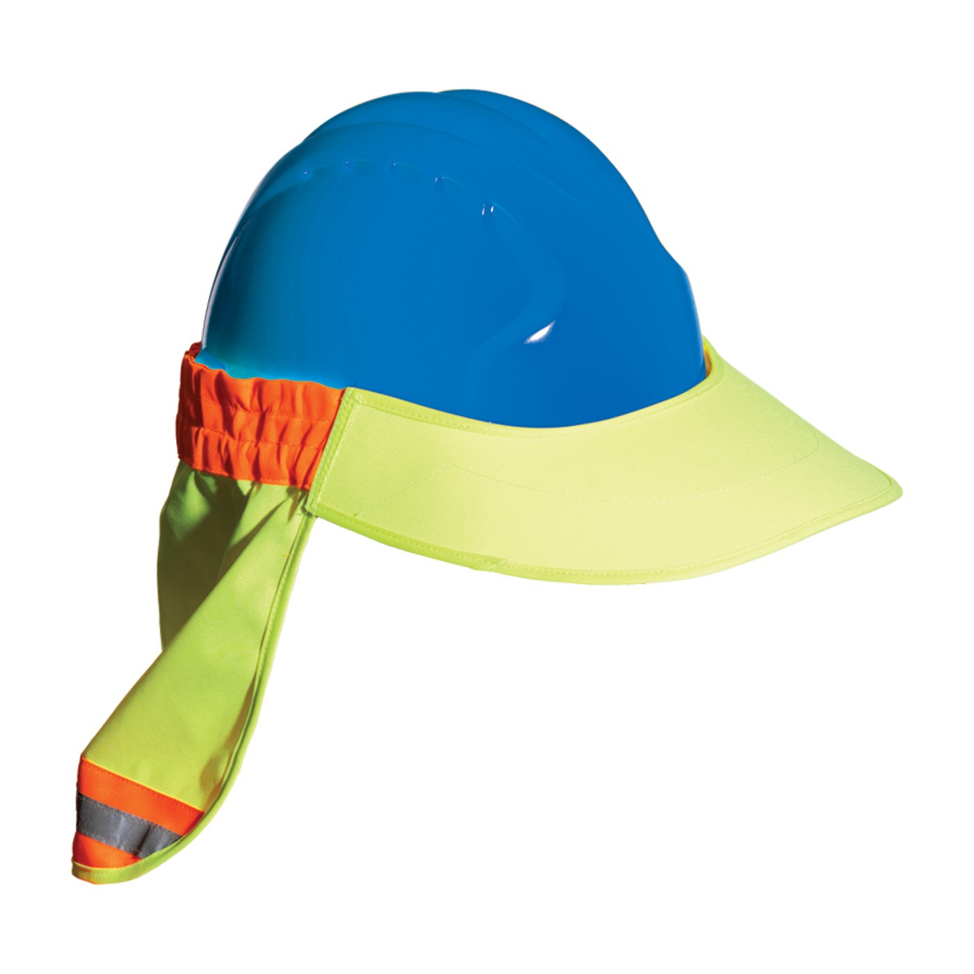 EZ-Cool Hard Hat Visor, Elastic Back, Reflective Tape, Hi Vis Ylw