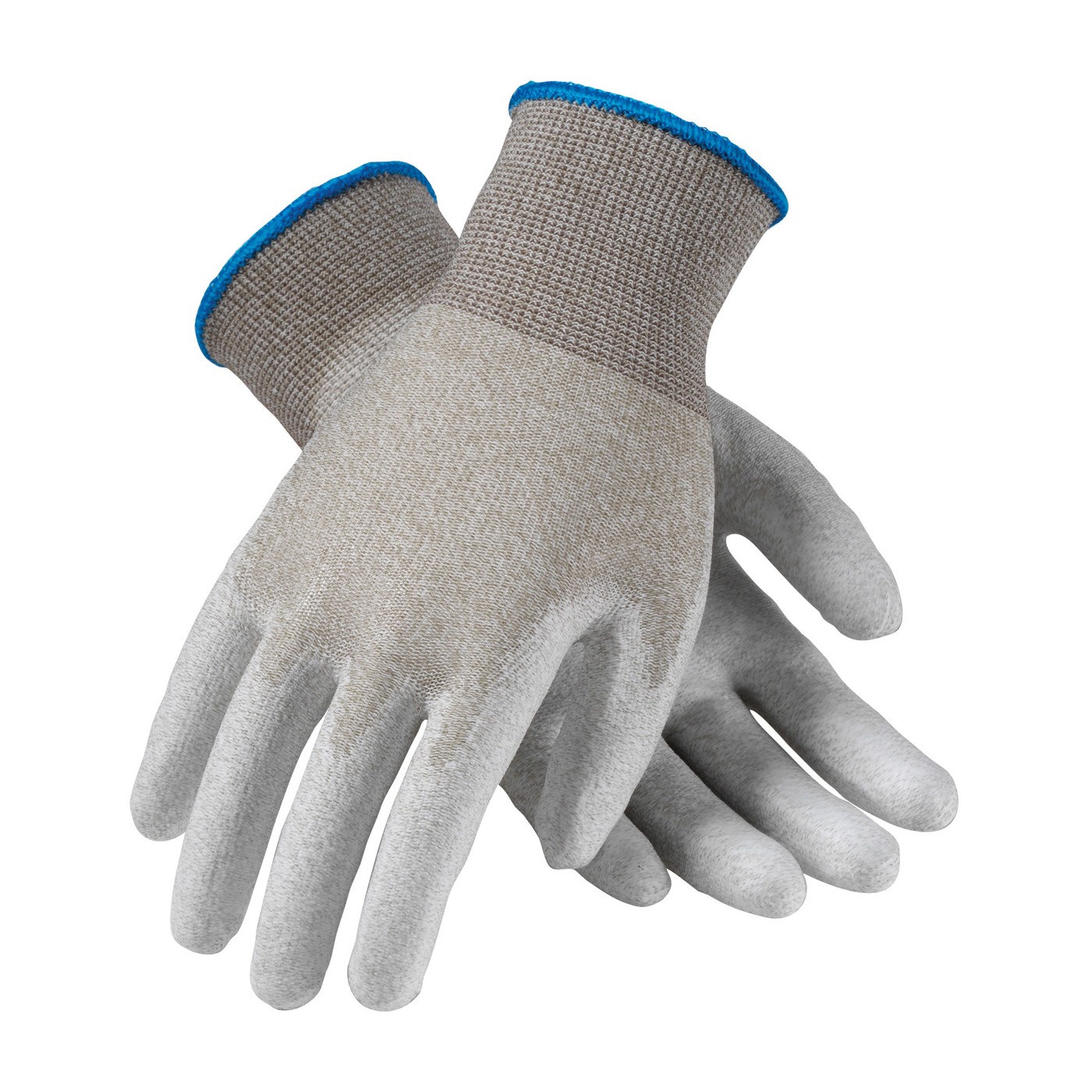 Glove Nylon / Copper Knit Seamless ESD Urethane Coated Palm White 25DZPR/CS