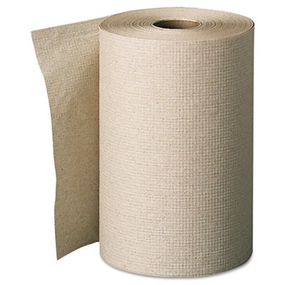 Unperforated Paper Towel Rolls, 7-7/8x350', Brown