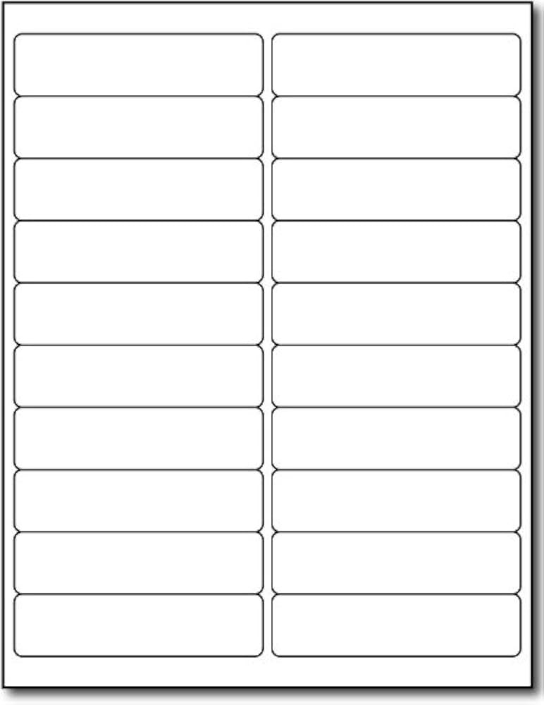 Label 4x1 Laser Matte White Removable Adhesive 20/Sheet 250/Clamshell 4/CS
