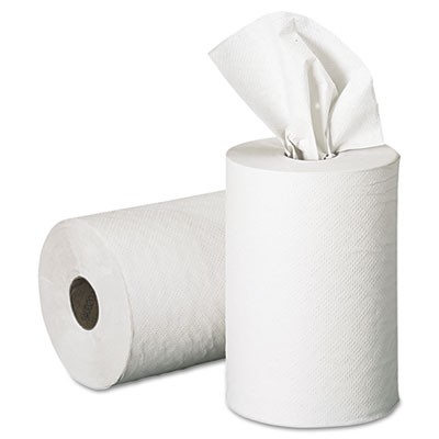 Nonperforated Paper Towel Rolls, 7-7/8x350', White