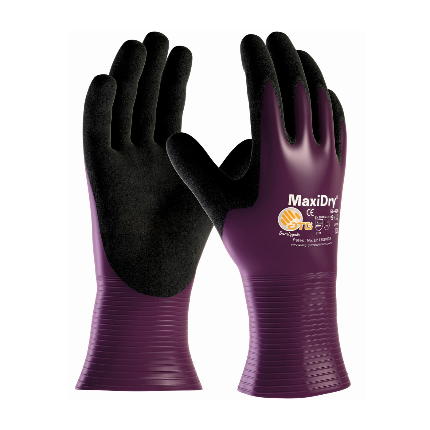 Glove Nitrile 10" "Maxidry" Coated Full 2XLarge 6DZPR/CS