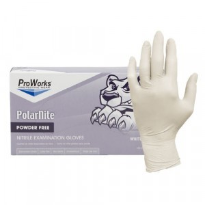 Glove Nitrile Examination 9.5" Powder Free 4Mil White Small 100/BX 10/CS