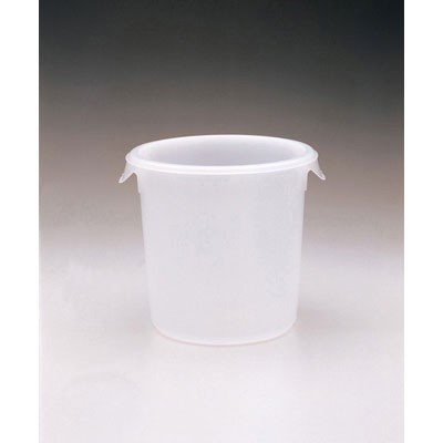 Round Storage Containers, 4qt, 8 1/2dia x 7 3/4h, White