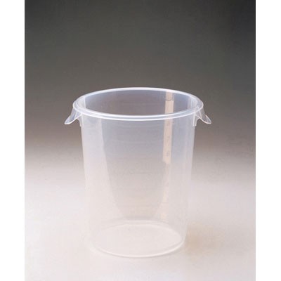 Round Storage Containers, 8qt, 10dia x 10 5/8h, Clear