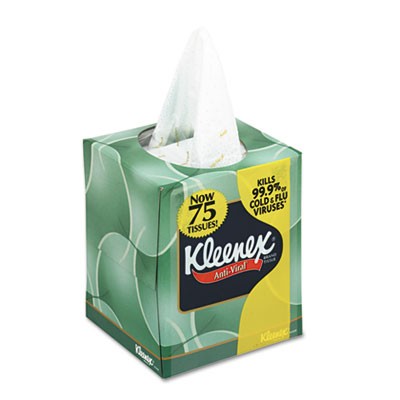 KLEENEX BOUTIQUE Anti-Viral Facial Tissue, 3Ply, POP-UP Box