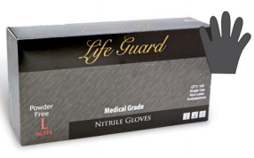 Glove Nitrile 9.5" 5Mil FDA Medical/Exam P/F Black XLarge 100/BX 10/CS
