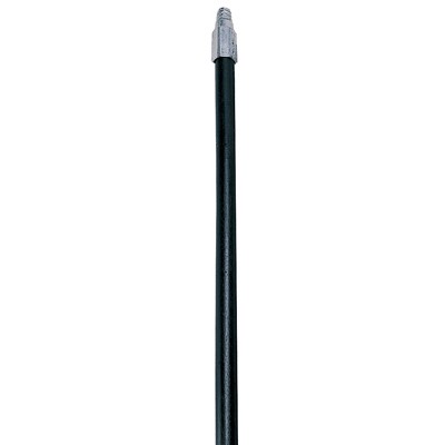 Wood Locking Steel-Tip Broom/Sweep Handle, 60", Black