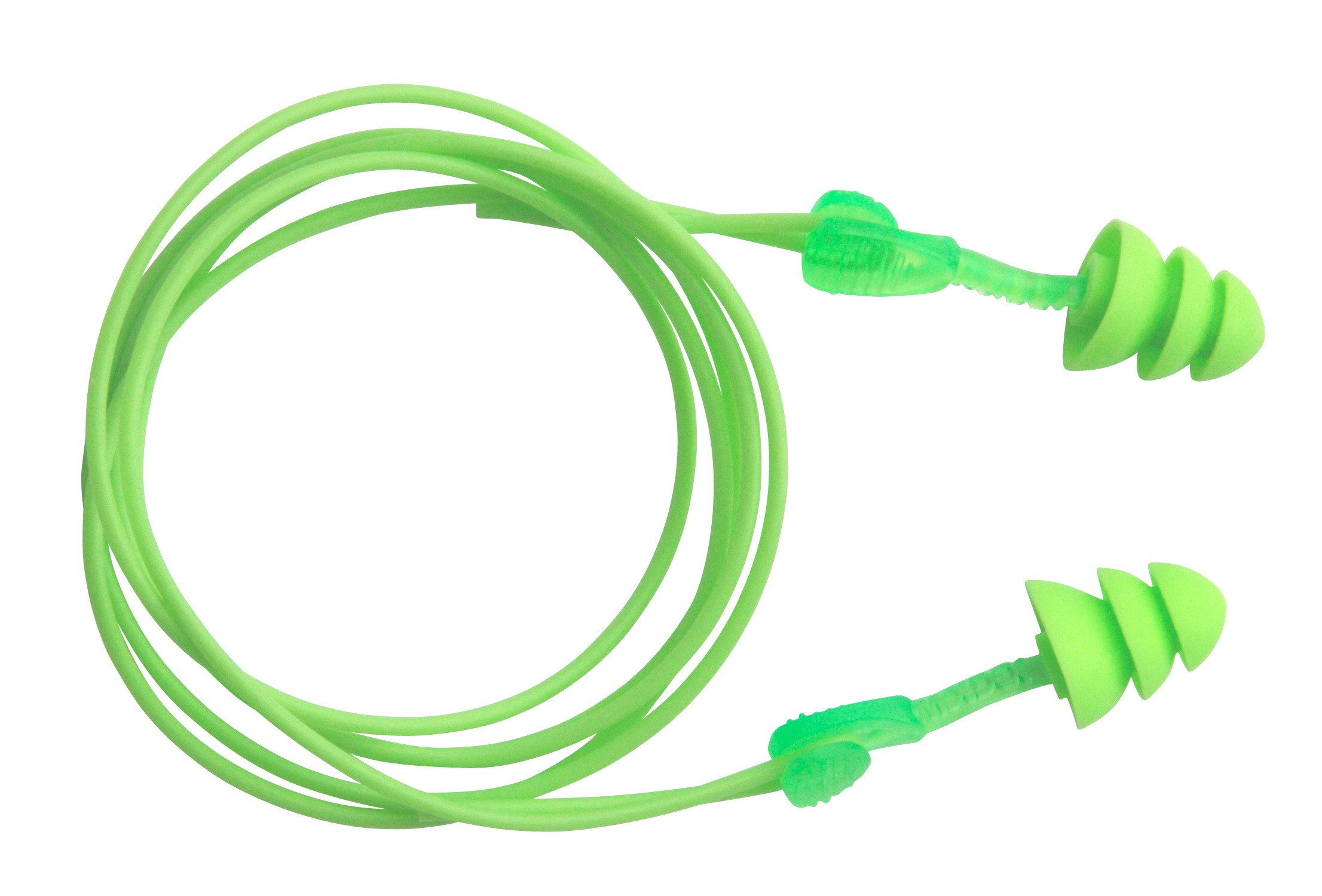 Earplugs Reusable Washable "GLIDE" Green W/Cord 50/BX 4/CS