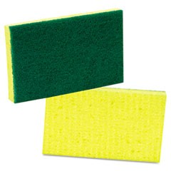 Sponge Medium-Duty Scrubbing 3M Brand #74 3.5x6.25 Yellow/Green 10/PK