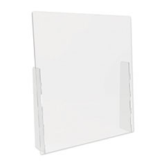 Sheild Counter Top Barrier Full Shield 31.85x6x36 Acrylic Clear 2/CS