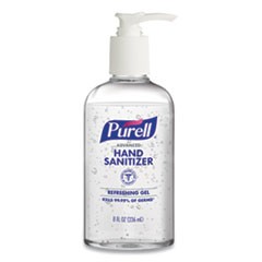 Hand Sanitizer 8oz Purell Pump Bottles 12/CS
