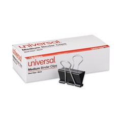 Binder Clips, Medium Black/Silver 1/DZ