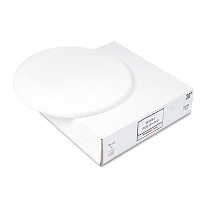 Standard 12" Diameter Polishing Floor Pads, White