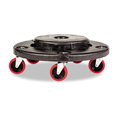 Brute Quiet Dolly, 250lb Cap, 18 1/4" dia. x 6 5/8h, Black