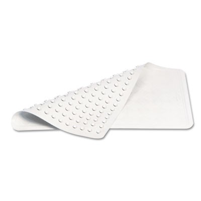 Safti-Grip Latex-Free Vinyl Bath Mat, 14x22.5, White