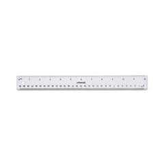 Ruler 12" Standard/Metric Clear Plastic