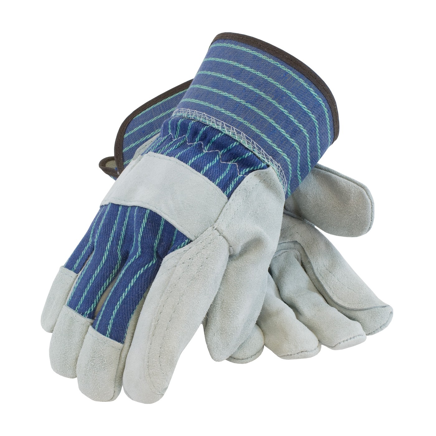 Silver Series, A/B Select Shoulder, Dbl Palm, Bl./Grn, Rubberized SC Size Medium