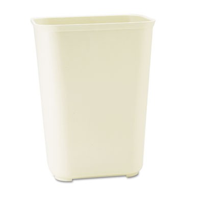 Fire-Resistant Wastebasket, Rectangular, Fiberglass 10 gal, Beige