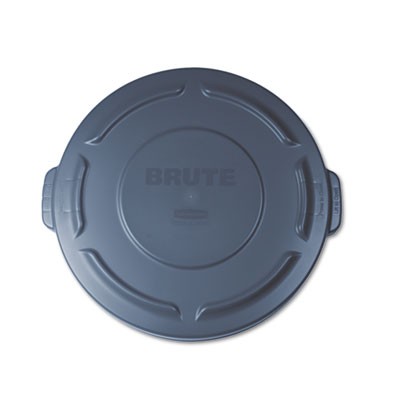 Round Brute Lid For 20 gal Waste Containers, 19 7/8" Diameter, Gray