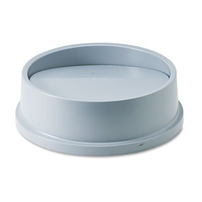 Swing Top Lid for Round Waste Container, Plastic, Gray