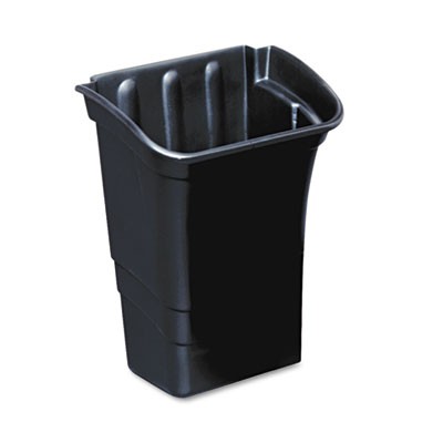 Optional Utility Cart Refuse/Utility Bin, Rectangular, 8 gal, Black