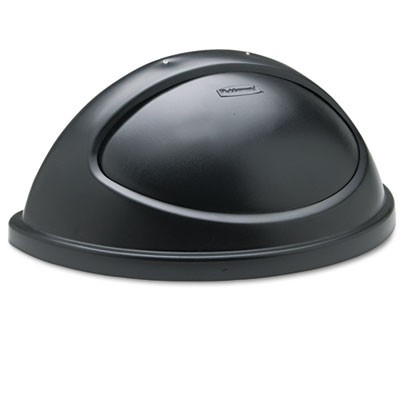 Untouchable Plastic Half-Round Lid, 21 3/8x12 3/8x9 1/8, Black