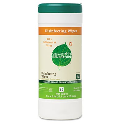 Disinfecting and Cleaning Wipes, 8x7, White, 35/Can