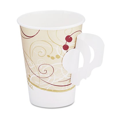 Paper Hot with Handle, Polylined, 8 oz., Symphony Design, 50/Pack