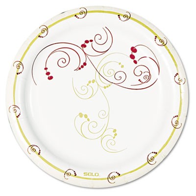 Symphony Design Poly-Coated 8 1/2" Paper Plates