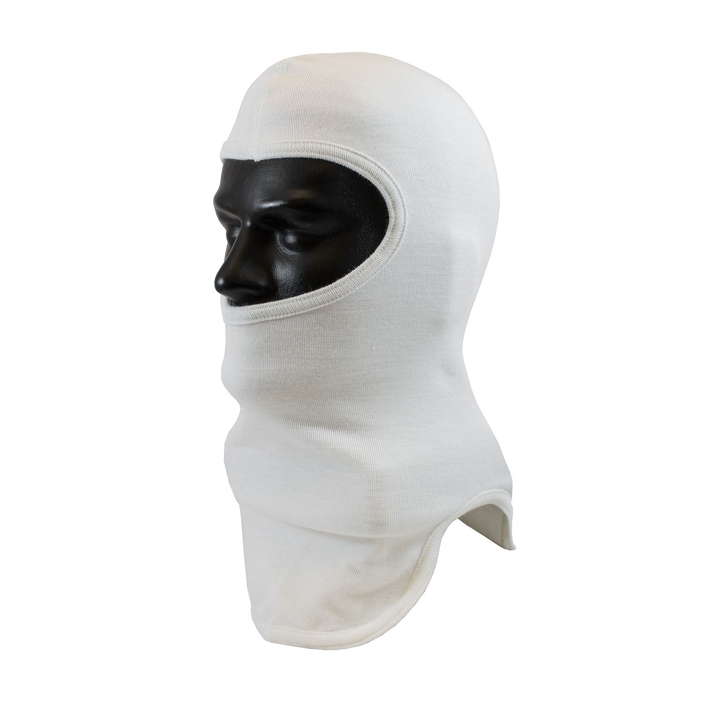100% Nomex Full Face, White Tri-Cut Design, 2-Ply Head & Bib, NFPA 1971