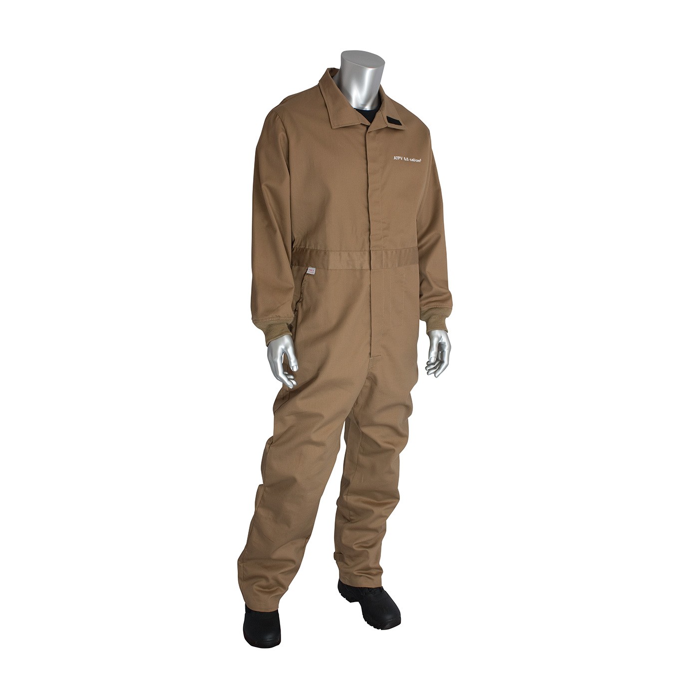 8 Cal FR Dual Cert. 7oz. Coverall, Bug Repel, NFPA 70E & 2112, Tan Size 4X-Large