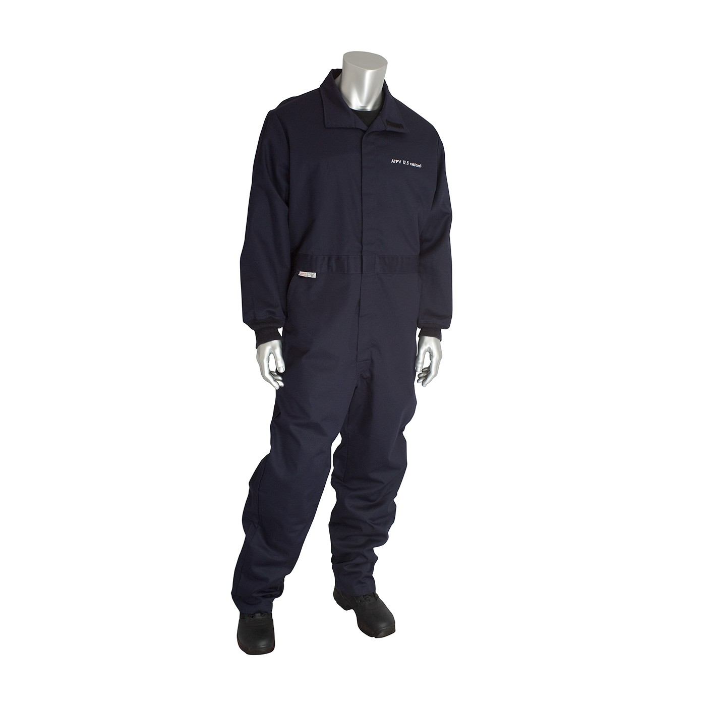 12 Cal FR Dual Cert. 9oz. Coverall, NFPA 70E & NFPA 2112, Nvy Size 4X-Large
