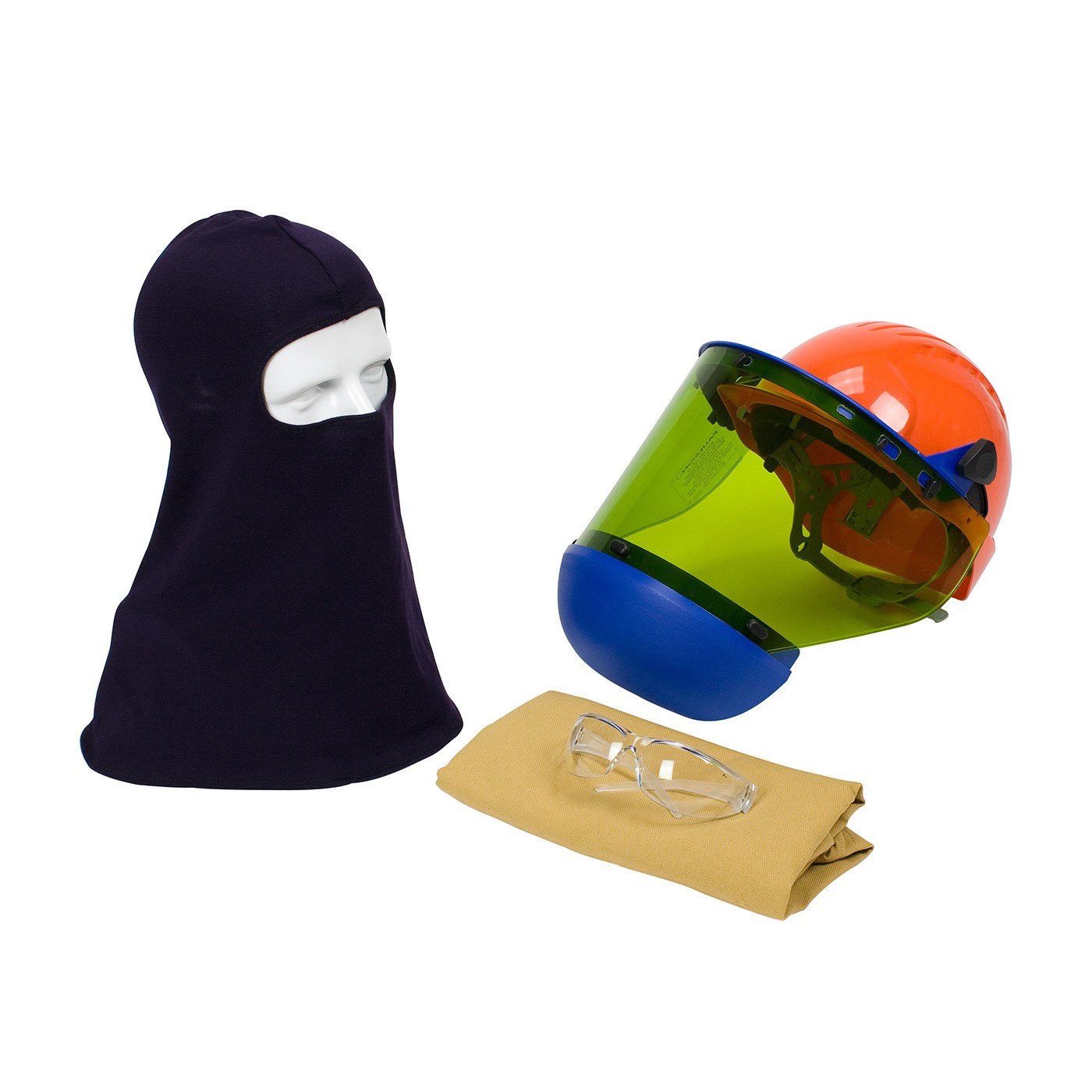 12 Cal Kit, Arc Shield/Bag, Hard Hat, Balaclava, Glasses