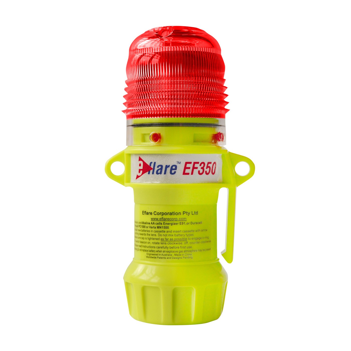 Compact 6" High Version w/ Lanyard, Red, Flashing 1-Color, 4 LED