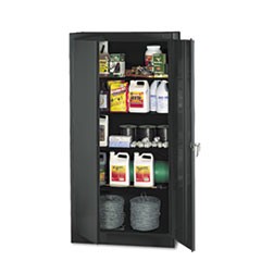 Storage Cabinet 72" High 36" wide and 18" Depth Black 2 Door