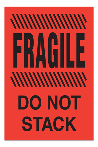 Label 4x6 Do Not Stack Fragile 500/RL