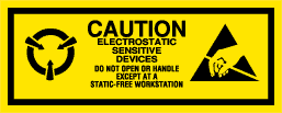 Label 1x2.5 "Caution ESD" Non-Removable 1000/RL