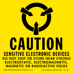 Label 2x2 "Caution" Static Aware ESD 1000/RL