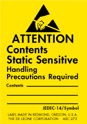 Label 1.74x2.5 Attn Contents Static Sensitive 500/RL RD29799