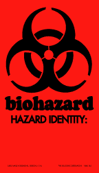 Biohazard Labels 3" x 5" 500/RL