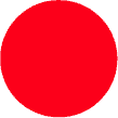 Color Code Labels - circles 1" dia. red 1000/RL